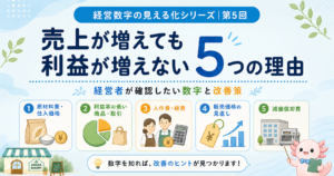 売上が増えても利益が増えない5つの理由｜経営者が確認したい数字と改善策